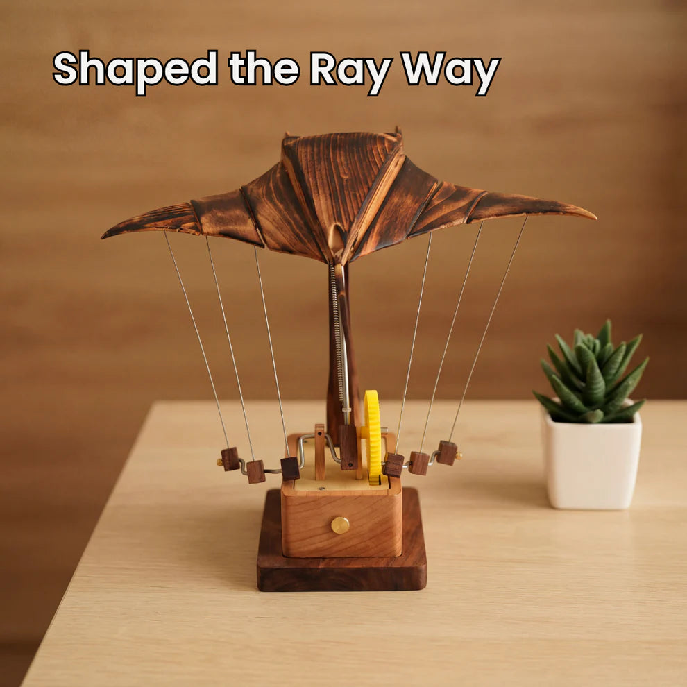Handcrafted Wooden Manta Ray